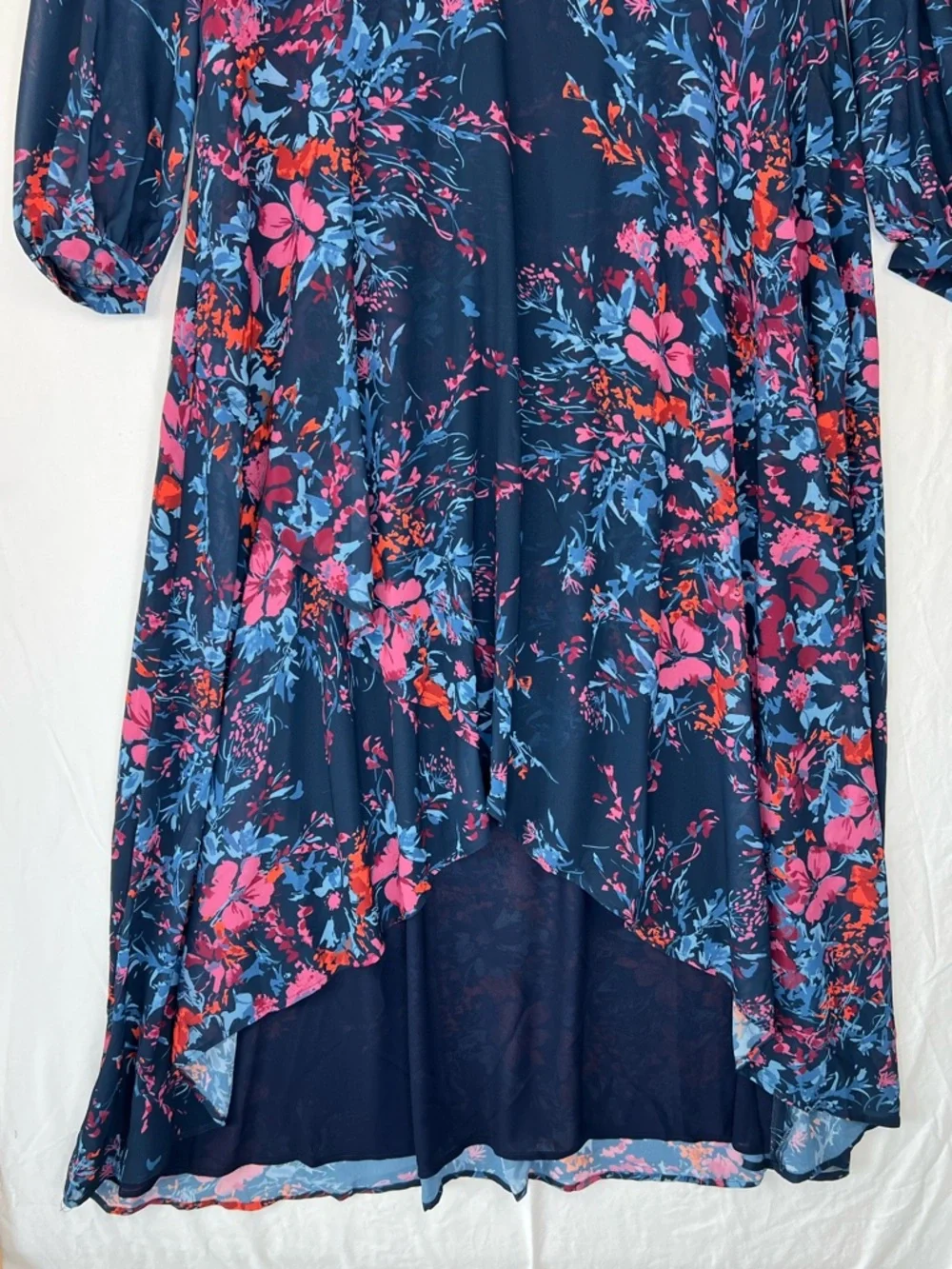 Standards & Practices Carter Dark Floral Asymmetrical Maxi Dress 2X NWT Romantic